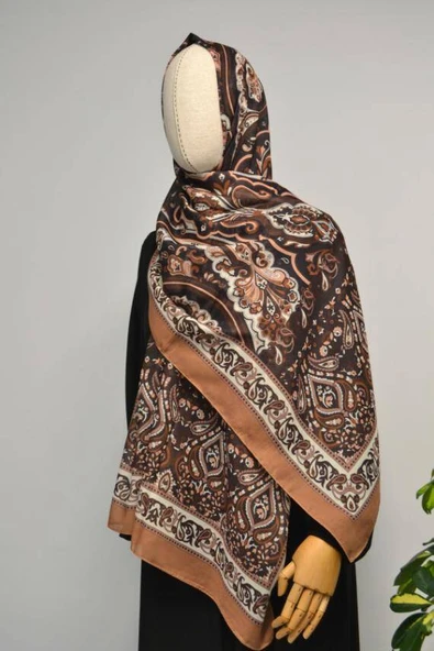 Etnik Desenli Pamuklu Şal Turuncu ürün görseli