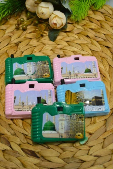 Kâbe ve Umre Fotoğraflı Oyuncak Fotoğraf Makinesi - Çocuklara Hediyelik Nostaljik Oyuncak 5 Adet - Resim 4