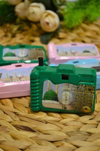Kâbe ve Umre Fotoğraflı Oyuncak Fotoğraf Makinesi - Çocuklara Hediyelik Nostaljik Oyuncak 5 Adet ürün görseli