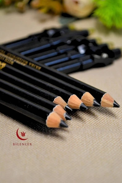 12’li Kalemtıraşlı Siyah Göz Kalemi – Klasik, Pratik ve Hac Umre Hediyeliğine Uygun - Resim 3