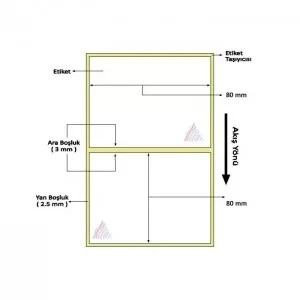 TERMAL BARKOD ETİKETİ 80X80 500 LÜK RULO - Resim 2