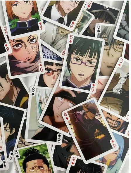İskambil Kağıdı Jujutsu Kaisen Poker Oyun Kartı Destesi 54 adet - 3