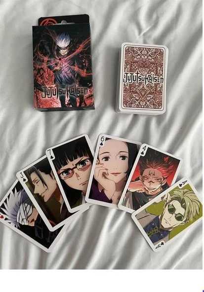 İskambil Kağıdı Jujutsu Kaisen Poker Oyun Kartı Destesi 54 adet