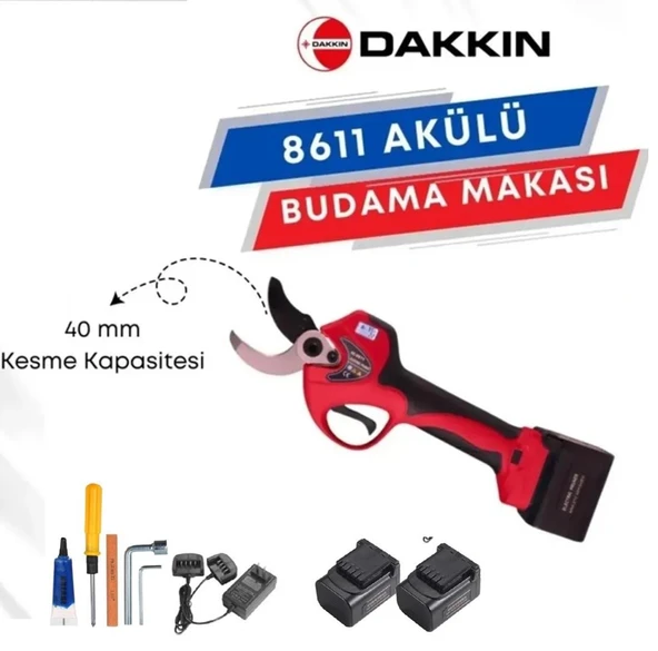 Dakkın Sc 8611 LED Göstergeli Akülü Budama Makası 40mm