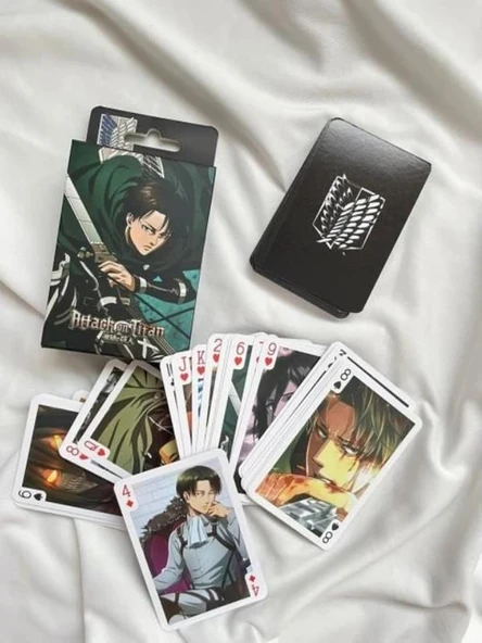 İskambil Kağıdı Anime Attack On Titan Poker Oyun Kartı 54 Adet - 4