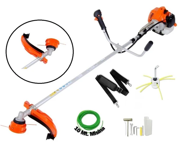 Tera Benzin Motorlu Ot Çalı Tırpanı Yan Tip