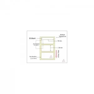 KUŞE BARKOD ETİKETİ 30X50 1000 Lİ - Resim 2