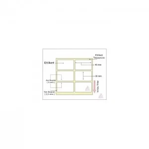 KUŞE BARKOD ETİKETİ 30X45 2000´Lİ - Resim 2