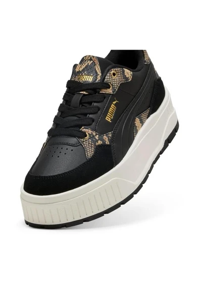 Puma Karmen II Idol Snake Chic 400395 02 Kadın Sneaker Ayakkabı Siyah Altın 36-40 - 5
