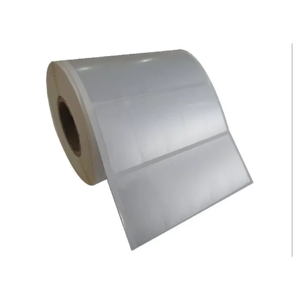 SİLVER MAT BARKOD ETİKETİ 40X20 5 Lİ 5000 LİK SARIM