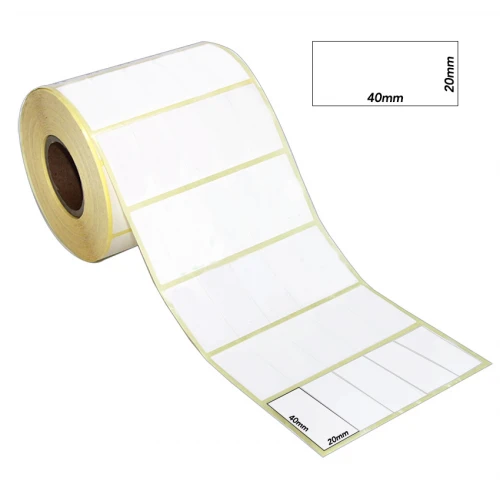 Termal Barkod Etiketi 40x20mm Yanyana 5 li Bitişik (5000 li)