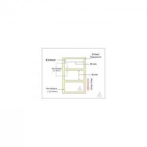 TERMAL BARKOD ETİKETİ 35X65 1000 LİK - Resim 2