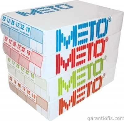 Renkli Orjinal Meto Etiketleri (2 Numara - 42 li Paket)