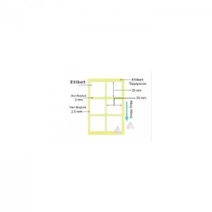 TERMAL BARKOD ETİKETİ 35X35 2´Lİ 2.000´Lİ - 2