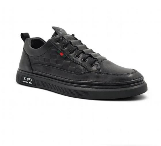 Erkek Rahat Taban Lastik Bağcıklı Sneaker Gerçek Deri MC 19039 BEYAZ