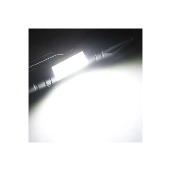 Ultra Çift Yönlü Güçlü Pilli Led El Feneri 2000 Lümen 6w Cob Led Su Geçirmez Zoomlu 3 Modlu Tg-53-vice/(1395) 2772 - Resim 3