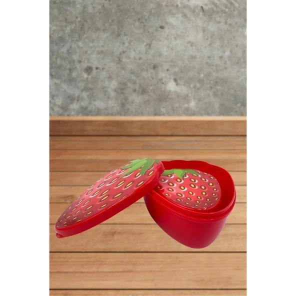 Buffer® 2'li İç İçe Geçebilen Çilek Model Saklama Ve Beslenme Kabı Seti (550 Ml + 250 Ml) - 6