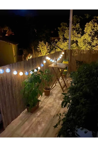 POLYBOTUM BAMBU Hasır Kamış Balkon Çiti Dekerasyon 1x5 Metre - 5