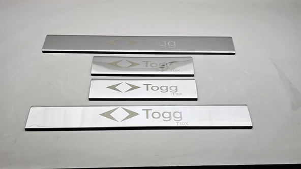 Togg T10x Krom Lazer Yazılı Kapı Eşiği