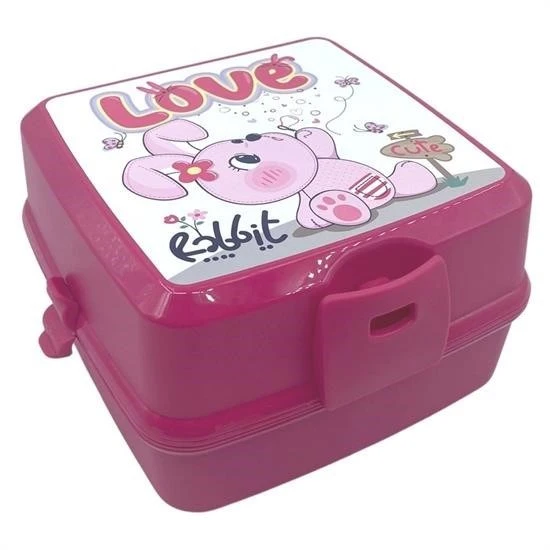 Buffer® Kendiliğinden Kaşık Çatallı Beslenme Kutusu 4 Bölmeli Çocuk Beslenme Kabı Saklama Kutusu - 14