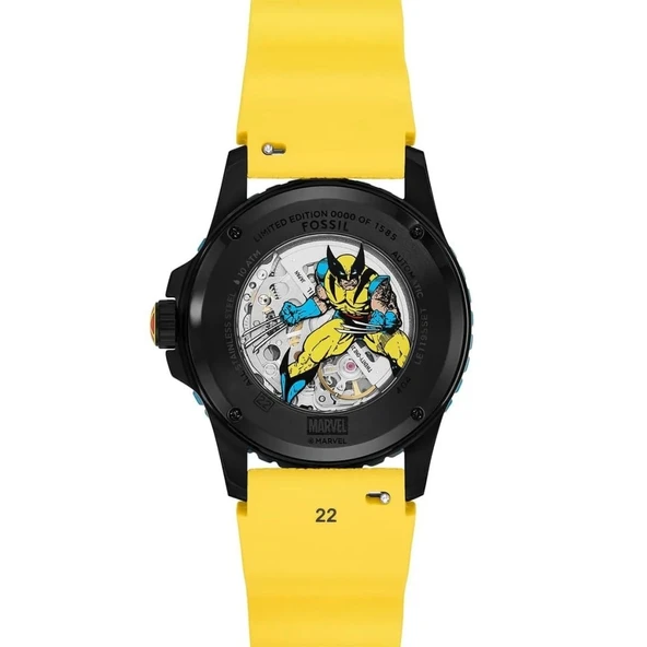 Fossil FLE1195SET Marvel x Fossil Limited Edition WOLVERINE Erkek Kol Saati - Resim 3