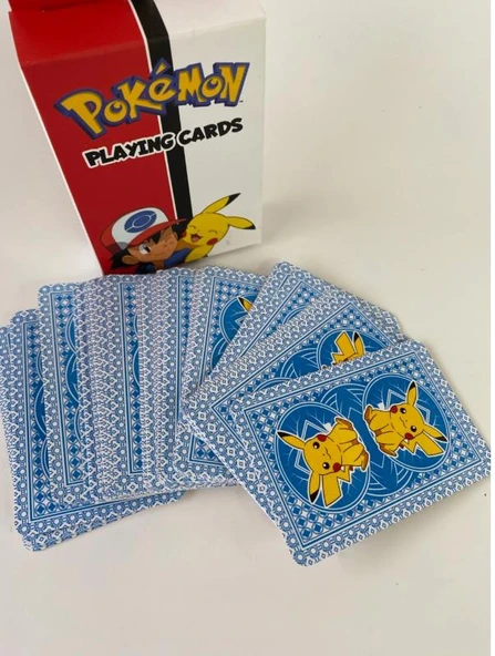 Pokemon İskambil Kağıdı Oyun Poker Kartı 54 Adet Pikachu - 3