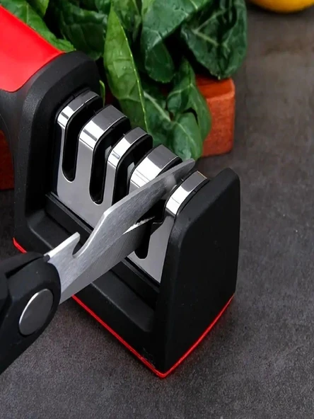 BUFFER 4 Aşamalı Kaymaz Taban Hızlı Bıçak Makas Bileme Bileyici Aracı - 2