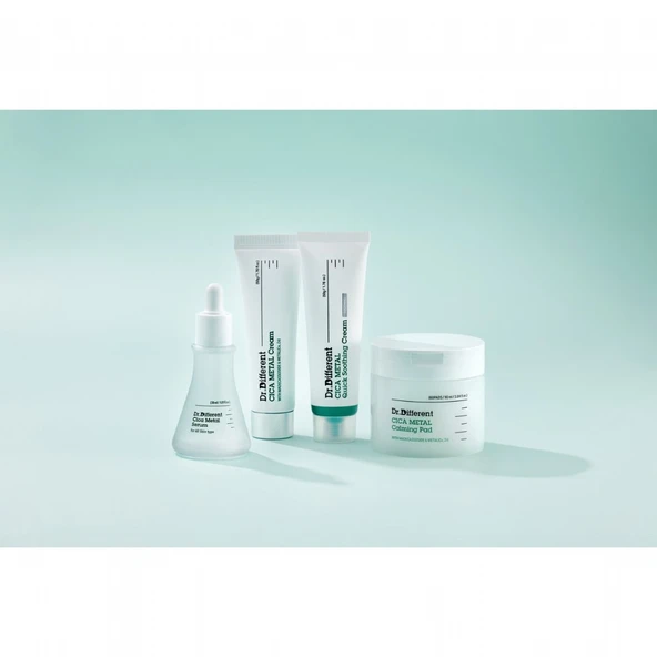 Dr.Different Cica Metal Quick Soothing Cream - Hassas ve Yağlı Ciltler İçin Derma Metal ve Cica İçerikli Hafif Bakım Kremi - 5
