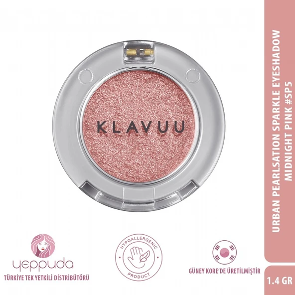 Klavuu Urban Pearlsation Sparkle Eyeshadow Midnight Pink #Sp5 - İnci Tozu İçeren Far