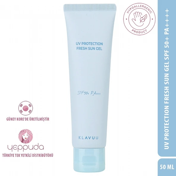 Klavuu Uv Protection Fresh Sun Gel Spf 50+ Pa++++ - Kore İncisi Özlü Nemlendirici Güneş Koruyucu Jel