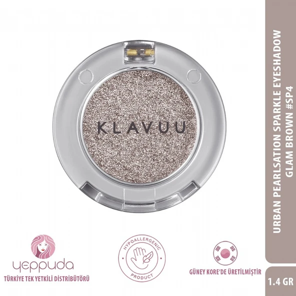 Klavuu Urban Pearlsation Sparkle Eyeshadow Glam Brown #Sp4 - İnci Tozu İçeren Far - 3