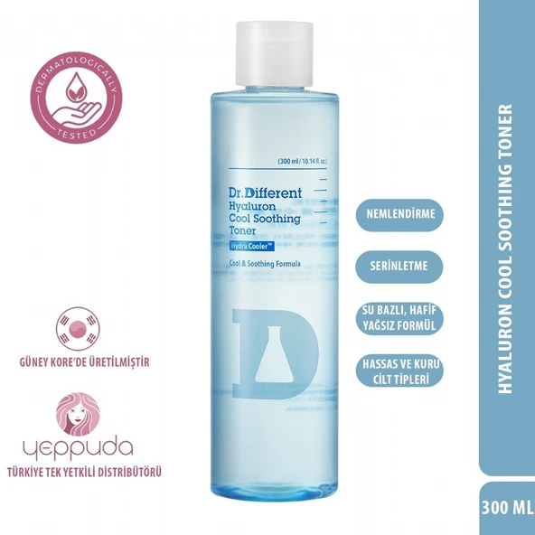 Dr.Different Hyaluron Cool Soothing Toner - Hassas ve Kuru Cilt Tipleri İçin Nemlendirici & Serinletici Tonik - 6
