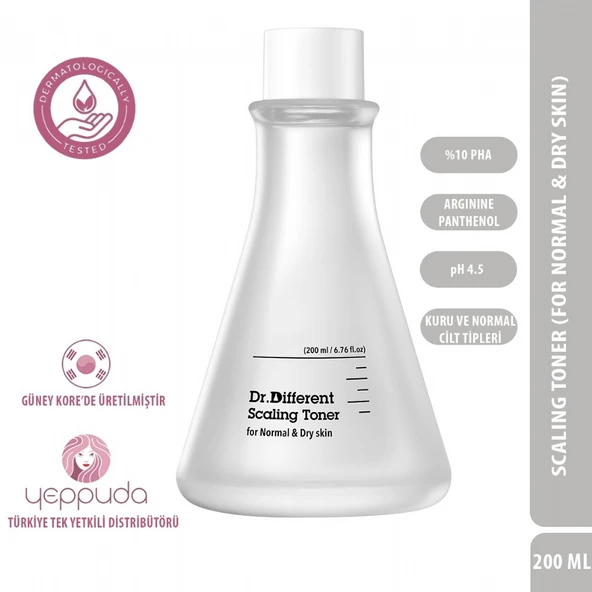 Dr.Different Scaling Toner - Kuru ve Normal Cilt Tipleri İçin %10 PHA İçerikli Tonik