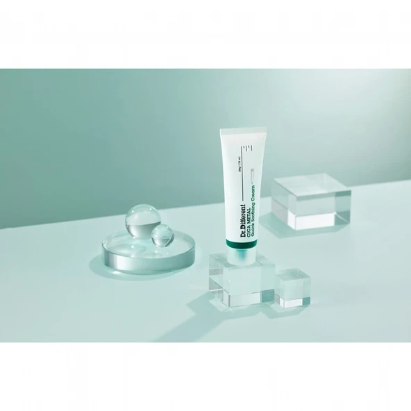 Dr.Different Cica Metal Quick Soothing Cream - Hassas ve Yağlı Ciltler İçin Derma Metal ve Cica İçerikli Hafif Bakım Kremi - 4