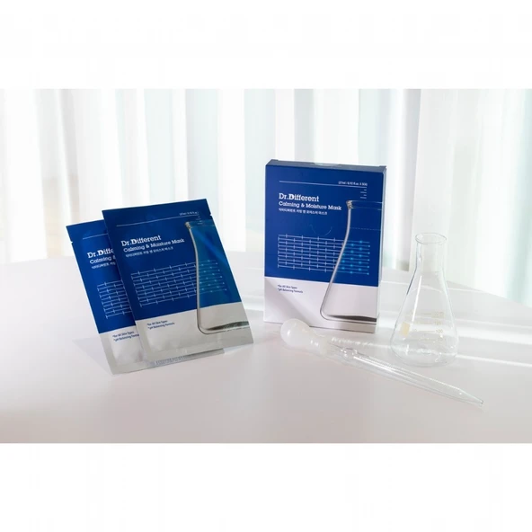 Dr.Different Calming & Moisture Mask - Panthenol ve NMF İçerikli Yatıştırıcı & Nemlendirici Yüz Maskesi (5 Adet) - 2