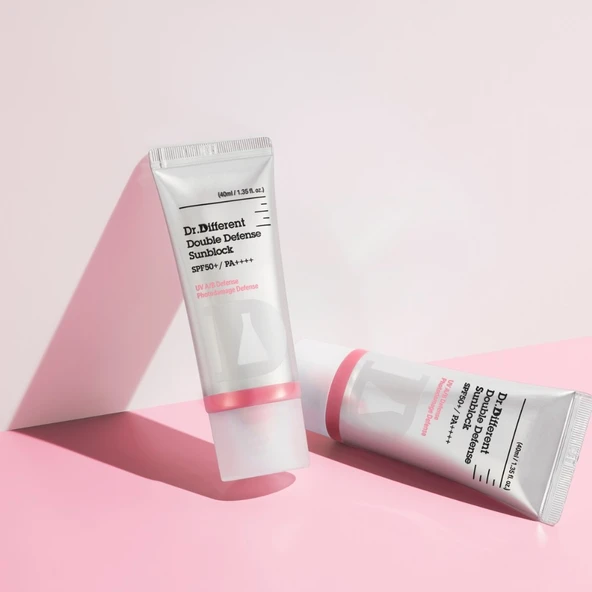 Dr.Different Double Defense Sunblock - Doğal Tone-Up Görünümü Sunan Fiziksel Filtreli Güneş Kremi (DD Cream) - 4