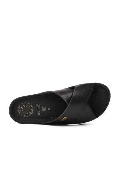 Aspor Siyah Kadın Dolgu Topuk Terlik - 5