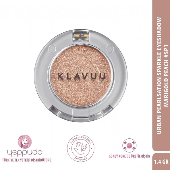 Klavuu Urban Pearlsation Sparkle Eyeshadow - Marigold Peach #Sp1 - İnci Tozu İçeren Far
