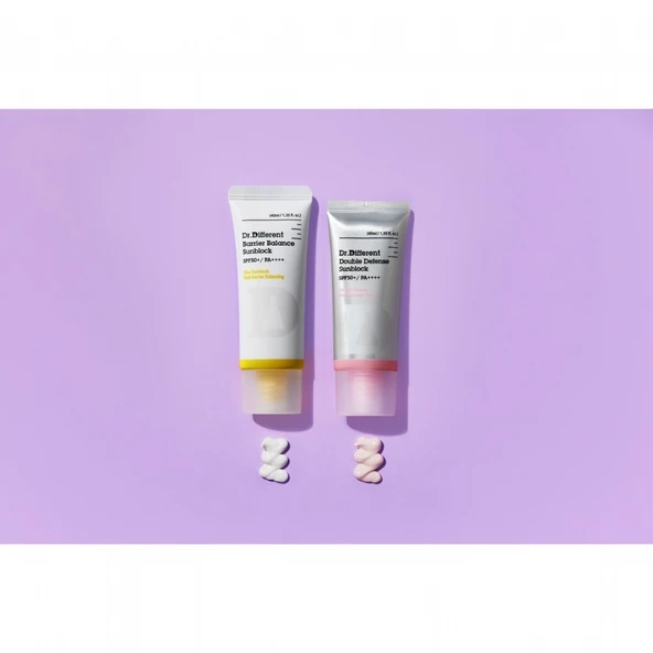 Dr.Different Double Defense Sunblock - Doğal Tone-Up Görünümü Sunan Fiziksel Filtreli Güneş Kremi (DD Cream) - 5
