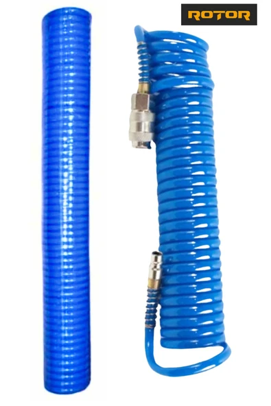 PU0508 (5X8X15)  Kompresör Spiral Hava Hortumu  15mt Sarı - 6