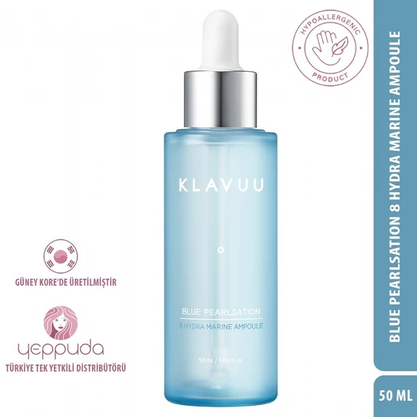 Klavuu Blue Pearlsation 8 Hydra Marine Ampoule - Kore İncisi Özlü  Nemlendirici Ampul