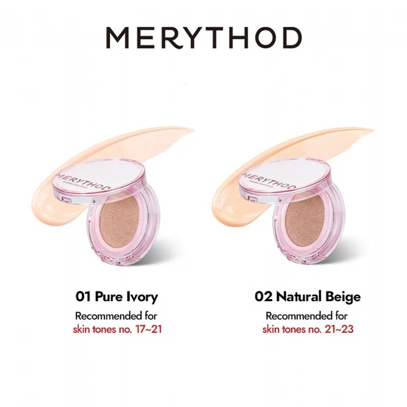 Merythod Radiance Cover Cushion 02 Natural Beige SPF50+PA+++ - Nemli ve Parlak Görümüm Sunan Fondöten - 10
