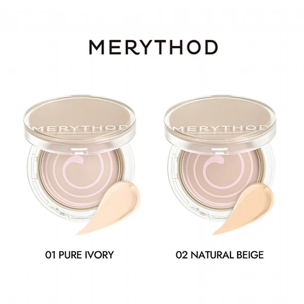 Merythod Reelcover Melting Pact 01 Pure Ivory SPF50+PA++++ - Yağlı Ciltler İçin Yüksek Kapatıcı Fondöten - 7