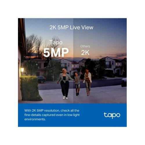 TP-LINK Tapo D230S1, 2K 5MP, Iki Yönlü Konusma,  IP64, Renkli Gece Görüsü, Akilli Görüntülü Kapi Zili - 5