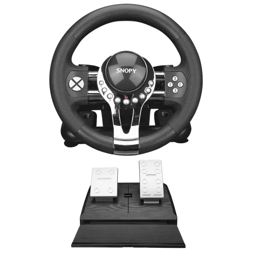 SNOPY V5H PRO, XBOX ONE S/PS4/PS3/PC/SWITCH, Direksiyon, Pedal, Vites, Titresimli, Metalik Pro, Gaming Oyuncu Direksiyonu