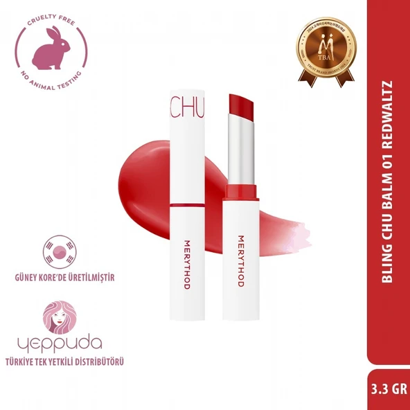 Merythod Bling Chu Balm 01 Redwaltz - Renkli Dudak Balmı