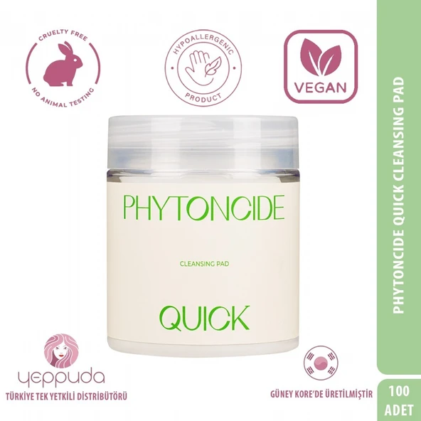 Klavuu Phytoncide Quick Cleansing Pad - Fitonsit İçerikli Kuruluk Hissi Bırakmayan Vegan Temizleyici Ped