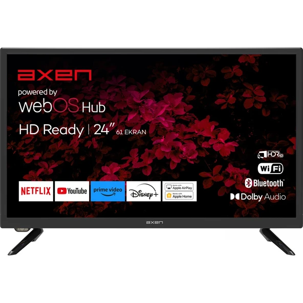 Axen AX24LEDI262C-S HD 24'' 61 Ekran Uydu Alıcılı webOS Smart LED TV