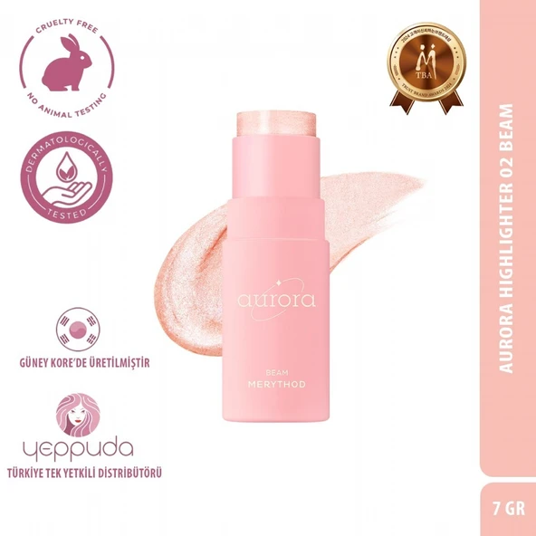 Merythod Aurora Highlighter 02 Beam - Nemlendirici Stick Highlighter - 4