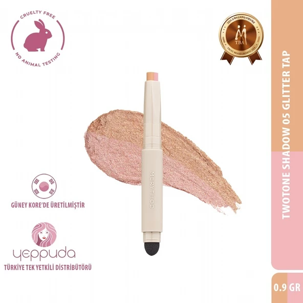 Merythod Twotone Shadow 05 Glitter Tap - Çift Tonlu, Süngerli Far Kalemi